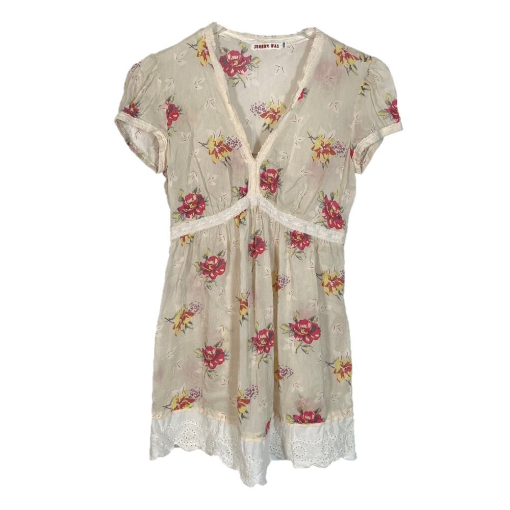 Johnny Was Sheer Lightweight Tunic Top Size XS